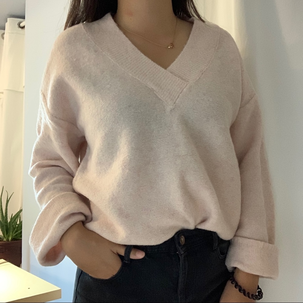 Baby pink oversized sweater